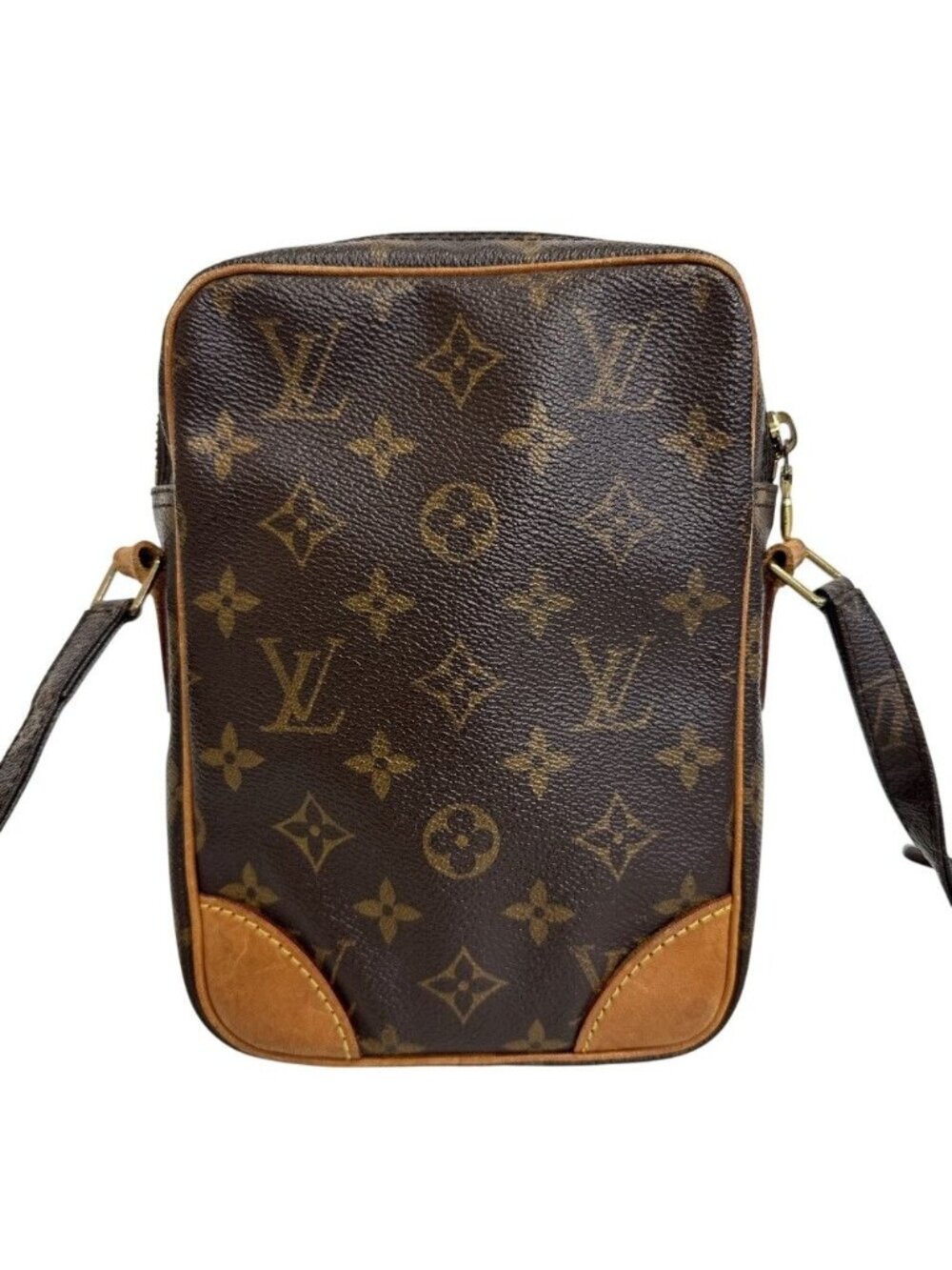 Louis Vuitton Monogram Danube Shoulder Bag Crossbody Canvas Brown